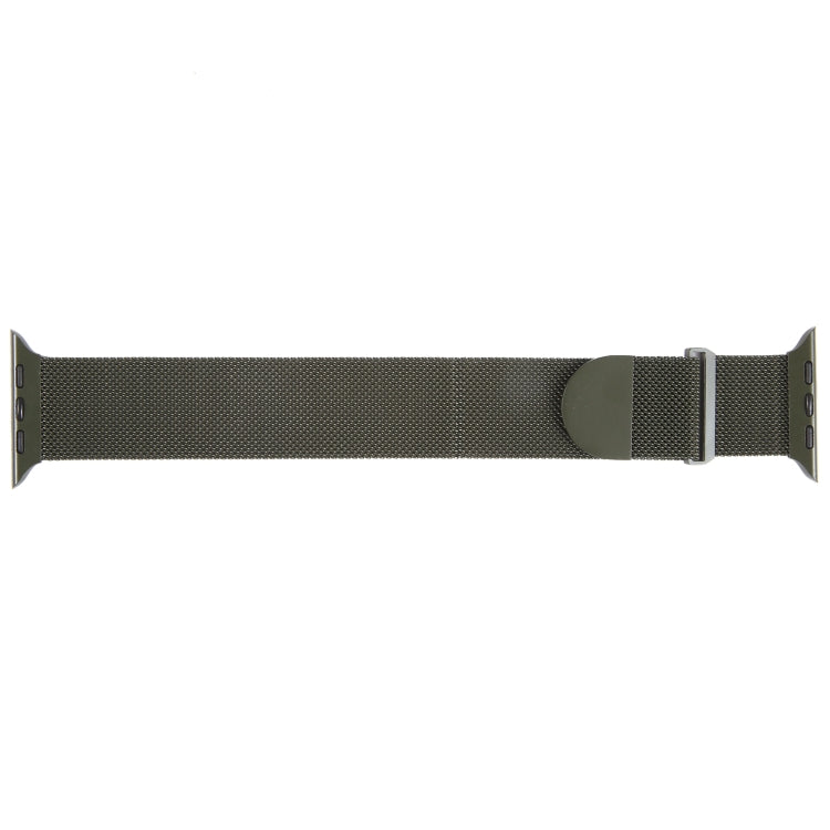 For Apple Watch 7 45mm Milanese Metal Magnetic Watch Band(Army Green) - Watch Bands by PMC Jewellery | Online Shopping South Africa | PMC Jewellery