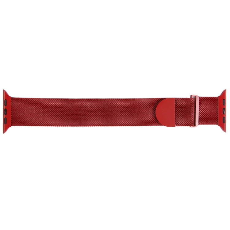 For Apple Watch 5 44mm Milanese Metal Magnetic Watch Band(Red) - Watch Bands by PMC Jewellery | Online Shopping South Africa | PMC Jewellery