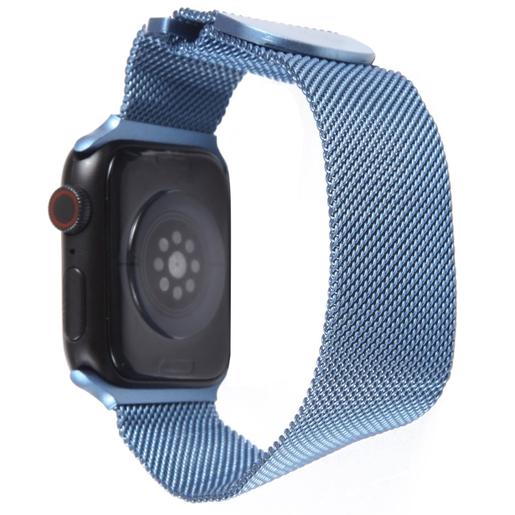 For Apple Watch 5 44mm Milanese Metal Magnetic Watch Band(Blue) - Watch Bands by PMC Jewellery | Online Shopping South Africa | PMC Jewellery