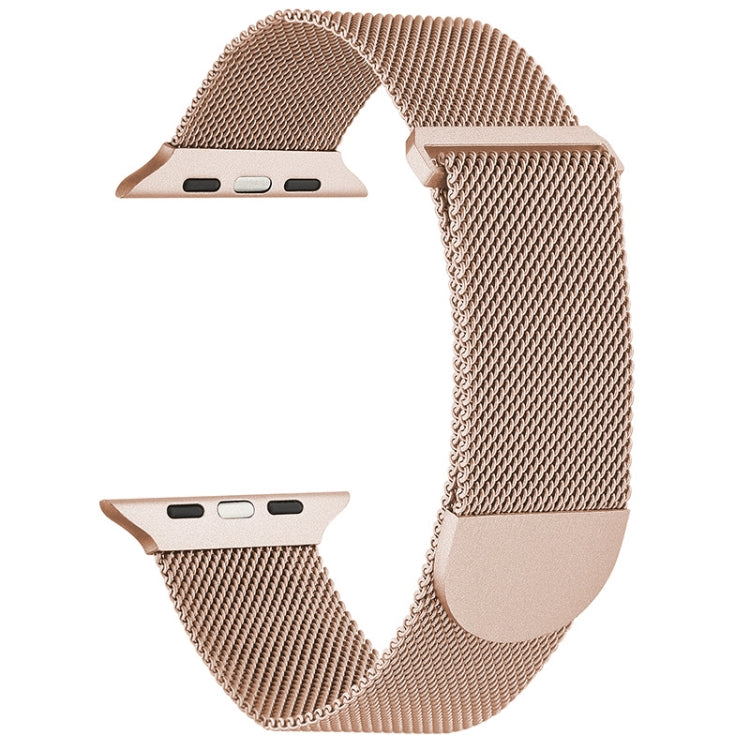 For Apple Watch 4 40mm Milanese Metal Magnetic Watch Band(Rose Gold) - Watch Bands by PMC Jewellery | Online Shopping South Africa | PMC Jewellery