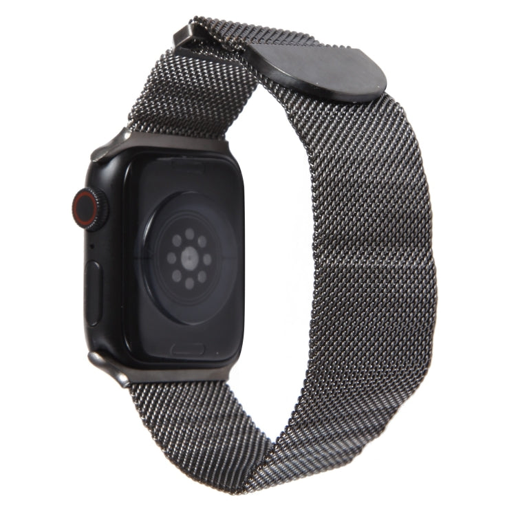 For Apple Watch 3 38mm Milanese Metal Magnetic Watch Band(Gunmetal) - Watch Bands by PMC Jewellery | Online Shopping South Africa | PMC Jewellery