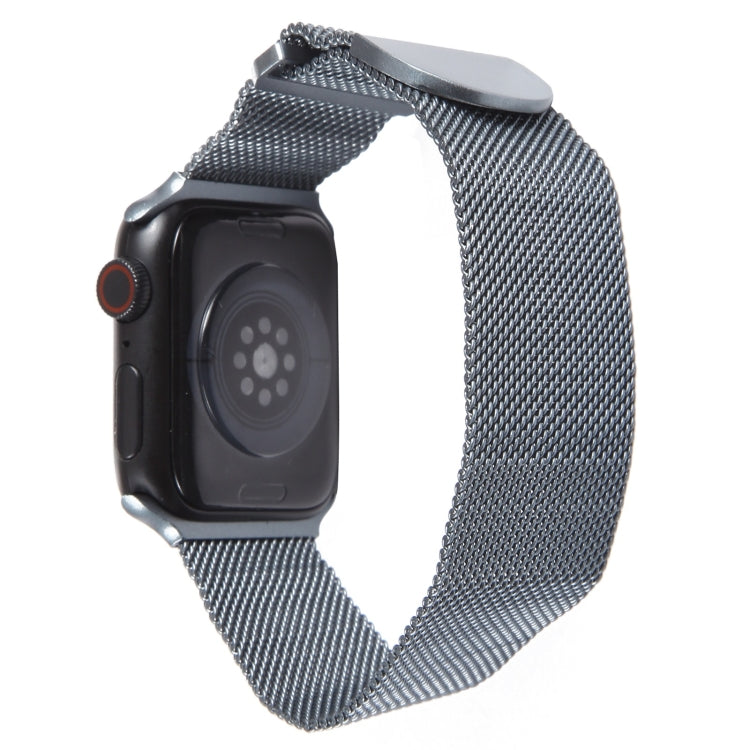 For Apple Watch 2 38mm Milanese Metal Magnetic Watch Band(Space Grey) - Watch Bands by PMC Jewellery | Online Shopping South Africa | PMC Jewellery