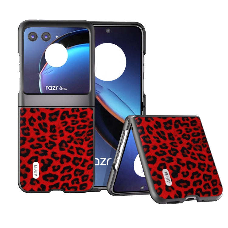For Motorola Razr 40 Ultra ABEEL Black Edge Leopard Phone Case(Red Leopard) - free shipping - PMC TechLife - Order now!