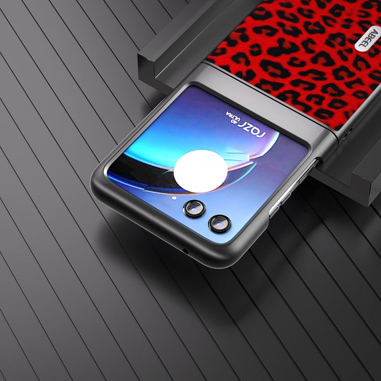 For Motorola Razr 40 Ultra ABEEL Black Edge Leopard Phone Case(Red Leopard) - free shipping - PMC TechLife - Order now!