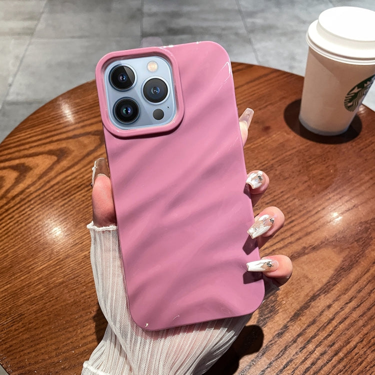 For iPhone 13 Pro Max Solid Color Wave Texture TPU Phone Case(Taro Purple) - iPhone 13 Pro Max Cases by PMC TechLife | Online Shopping South Africa | PMC TechLife