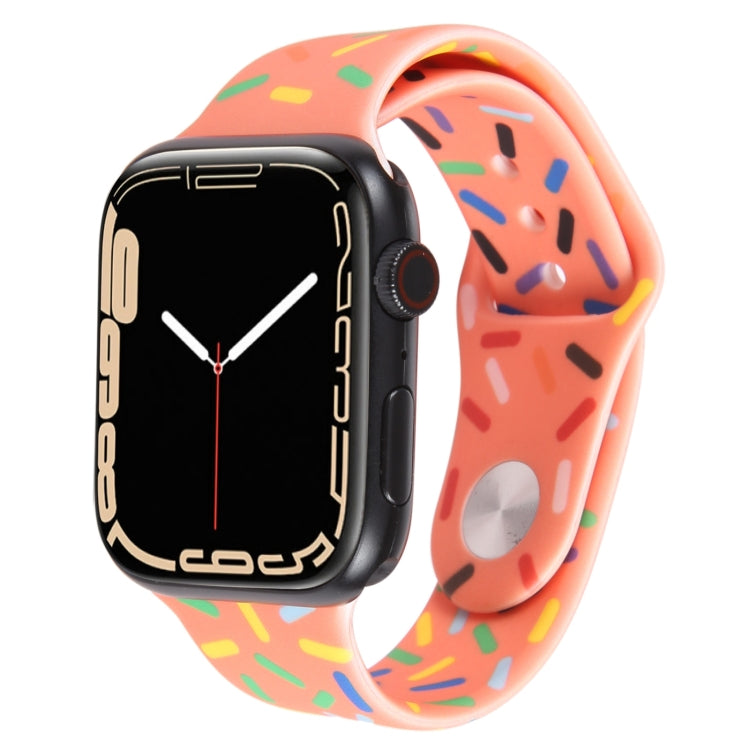Rainbow Raindrops Silicone Watch Band For Apple Watch 2 38mm(Orange) - Watch Bands by PMC TechLife | Online Shopping South Africa | PMC TechLife