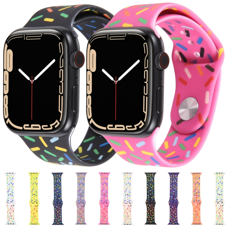 Rainbow Raindrops Silicone Watch Band For Apple Watch 2 42mm(Yellow) - Watch Bands by PMC Jewellery | Online Shopping South Africa | PMC Jewellery