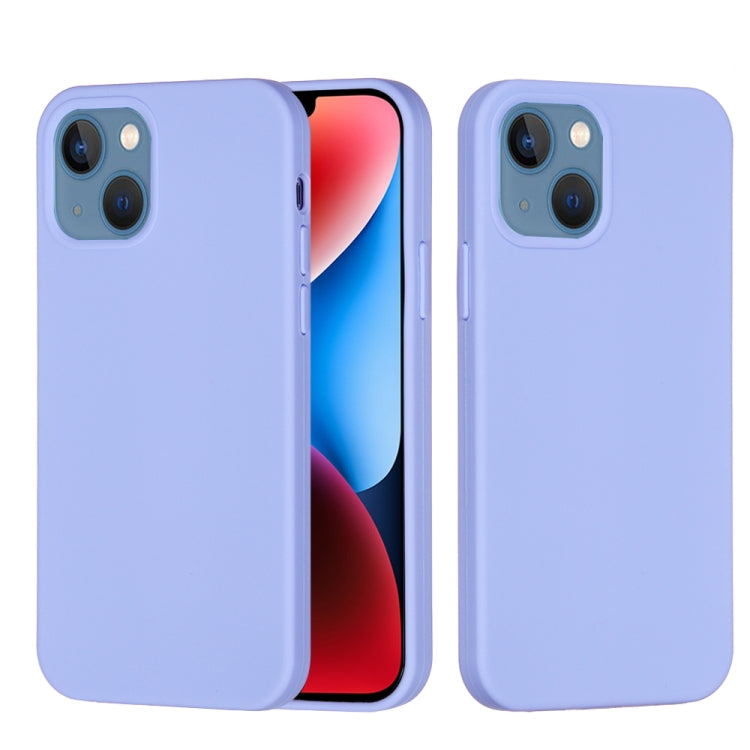 For iPhone 15 Solid Color Silicone Phone Case(Purple) - iPhone 15 Cases by PMC TechLife | Online Shopping South Africa | PMC TechLife
