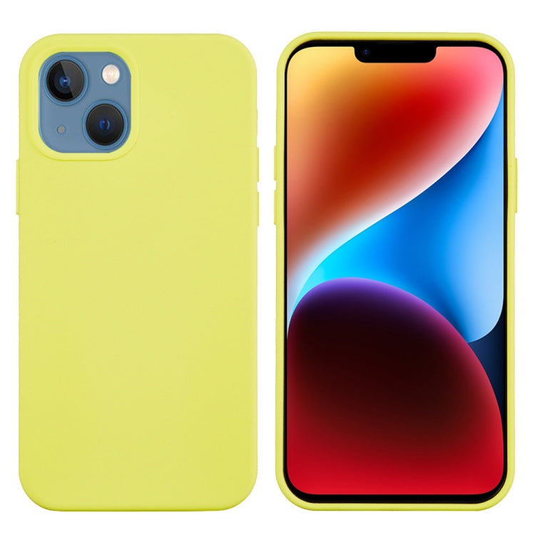 For iPhone 15 Solid Color Silicone Phone Case(Lemon Yellow) - iPhone 15 Cases by PMC Jewellery | Online Shopping South Africa | PMC Jewellery