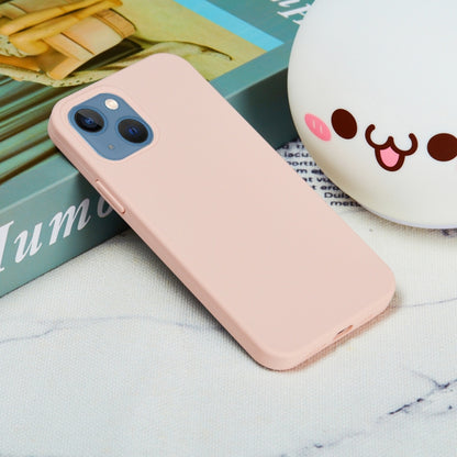 For iPhone 15 Plus Solid Color Silicone Phone Case(Sand Pink) - iPhone 15 Plus Cases by PMC Jewellery | Online Shopping South Africa | PMC Jewellery