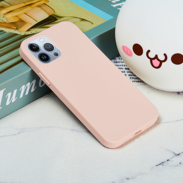 For iPhone 15 Pro Solid Color Silicone Phone Case(Sand Pink) - iPhone 15 Pro Cases by PMC Jewellery | Online Shopping South Africa | PMC Jewellery