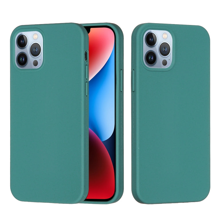 For iPhone 15 Pro Solid Color Silicone Phone Case(Pine Needle Green) - iPhone 15 Pro Cases by PMC Jewellery | Online Shopping South Africa | PMC Jewellery