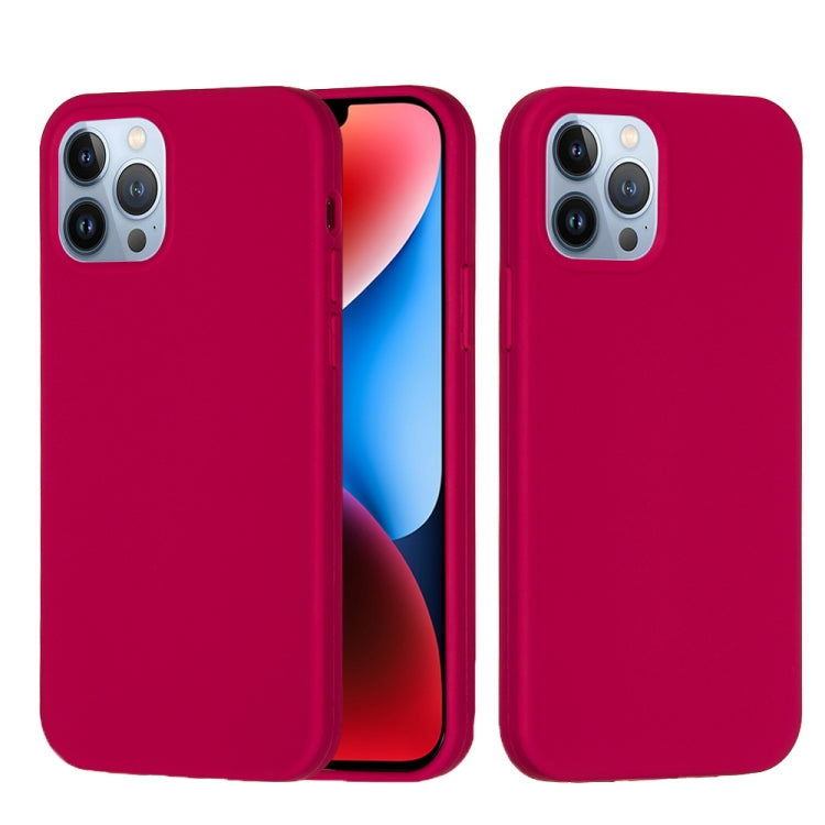 For iPhone 15 Pro Max Solid Color Silicone Phone Case(Rose Red) - iPhone 15 Pro Max Cases by PMC Jewellery | Online Shopping South Africa | PMC Jewellery