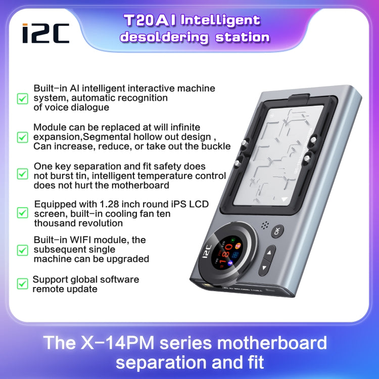 i2C T20 Intelligent Motherboard Middle Layered Heating Platform For iPhone X-14 Series, Plug:US - free shipping - PMC TechLife - Order now!