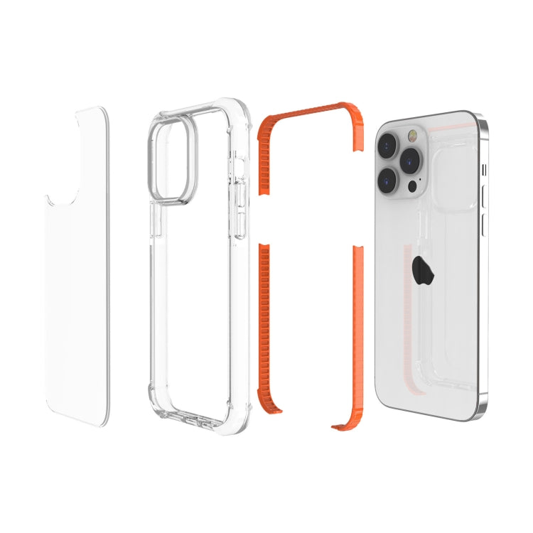 For iPhone 15 Pro Max Four-corner Shockproof TPU + Acrylic Phone Case(Orange) - iPhone 15 Pro Max Cases by PMC Jewellery | Online Shopping South Africa | PMC Jewellery