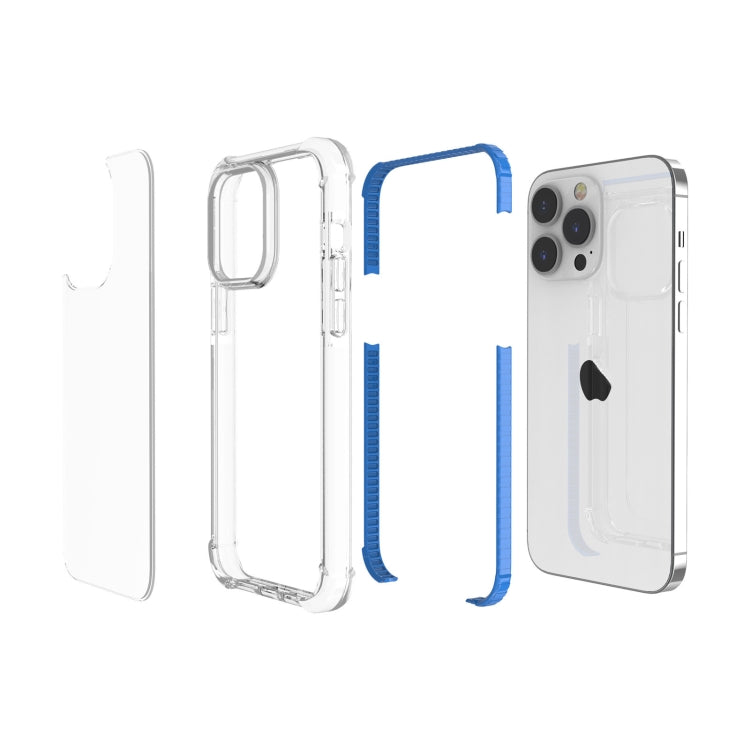 For iPhone 15 Pro Max Four-corner Shockproof TPU + Acrylic Phone Case(Blue) - iPhone 15 Pro Max Cases by PMC TechLife | Online Shopping South Africa | PMC TechLife
