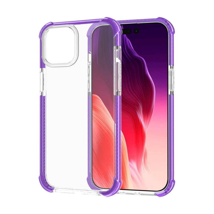 For iPhone 15 Plus Four-corner Shockproof TPU + Acrylic Phone Case(Purple) - iPhone 15 Plus Cases by PMC TechLife | Online Shopping South Africa | PMC TechLife