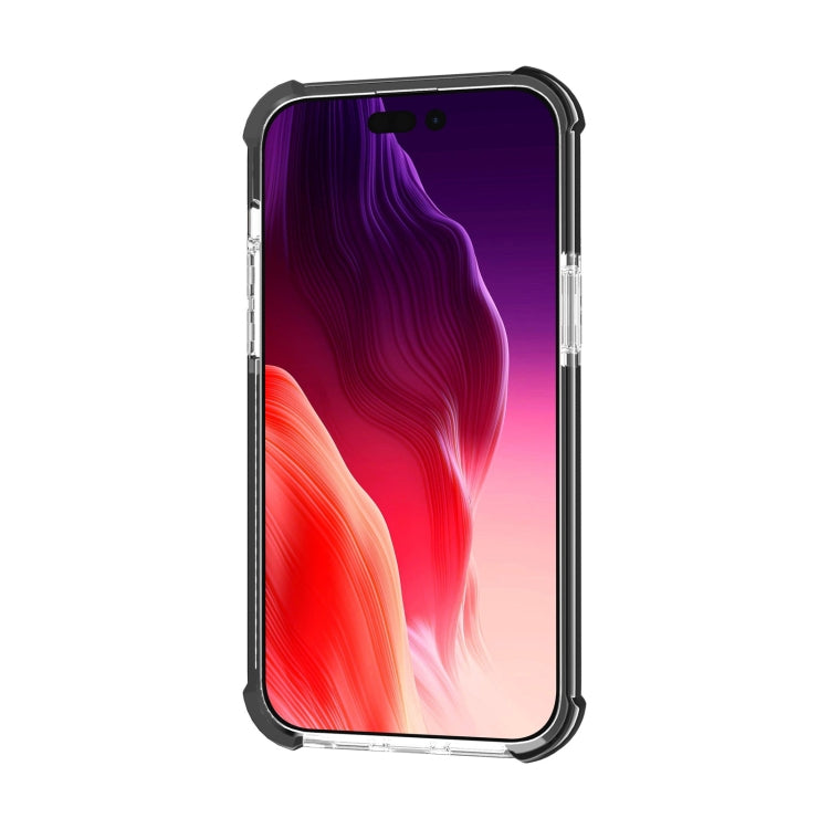 For iPhone 15 Four-corner Shockproof TPU + Acrylic Phone Case(Black + Transparent) - iPhone 15 Cases by PMC TechLife | Online Shopping South Africa | PMC TechLife