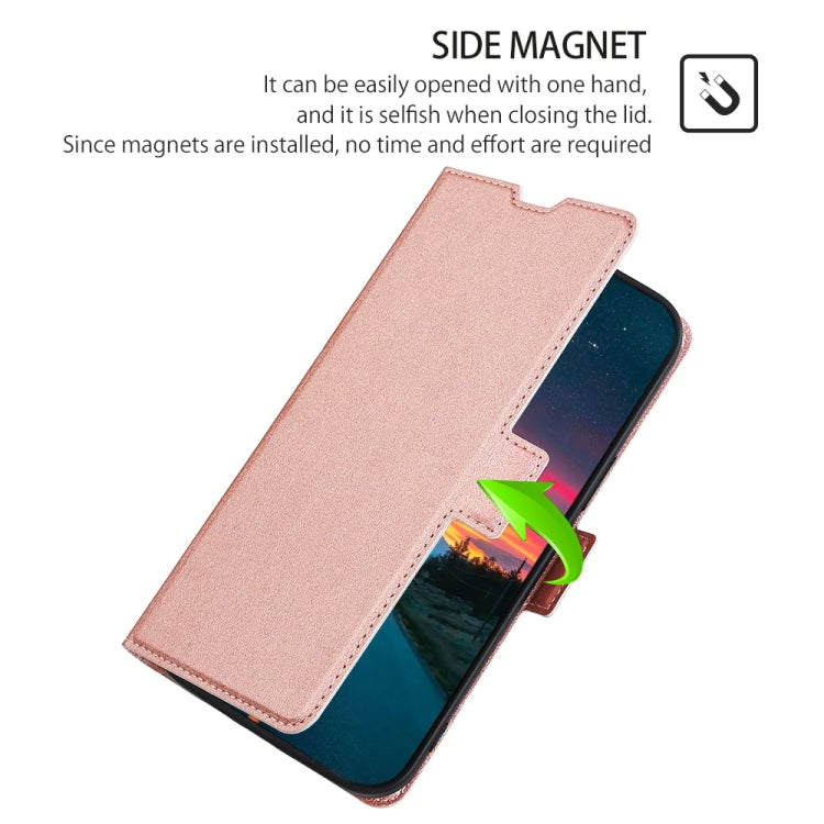 For Infinix Smart 7 HD Ultra-thin Voltage Side Buckle Horizontal Flip Leather Phone Case(Rose Gold) - Infinix Cases by PMC Jewellery | Online Shopping South Africa | PMC Jewellery