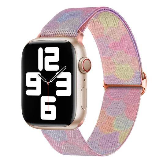 For Apple Watch Ultra 49mm Painted Pattern Nylon Replacement Watch Band(Symphony Bubbles) - Watch Bands by PMC Jewellery | Online Shopping South Africa | PMC Jewellery