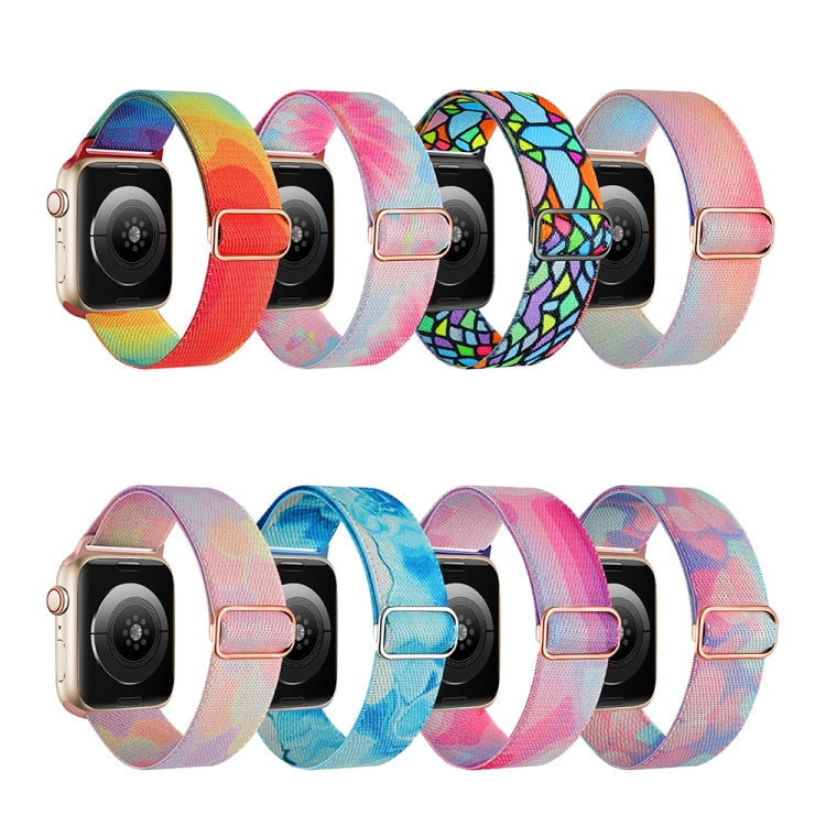 For Apple Watch 6 44mm Painted Pattern Nylon Replacement Watch Band(Water Fluid) - Watch Bands by PMC TechLife | Online Shopping South Africa | PMC TechLife