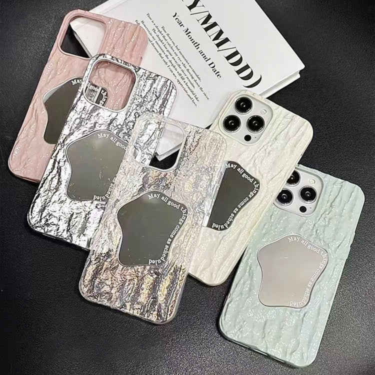 For iPhone 8 Plus / 7 Plus Embossed Rock Texture Mirror TPU Phone Case(Translucent) - More iPhone Cases by PMC Jewellery | Online Shopping South Africa | PMC Jewellery