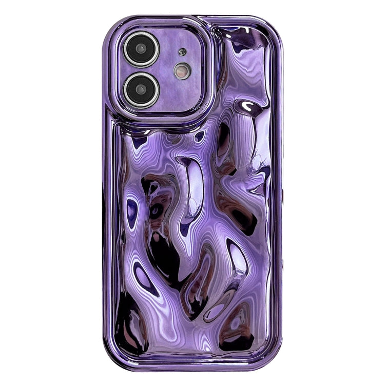 For iPhone 12 Electroplating Meteorite Texture TPU Phone Case(Purple) - free shipping - PMC TechLife - Order now!