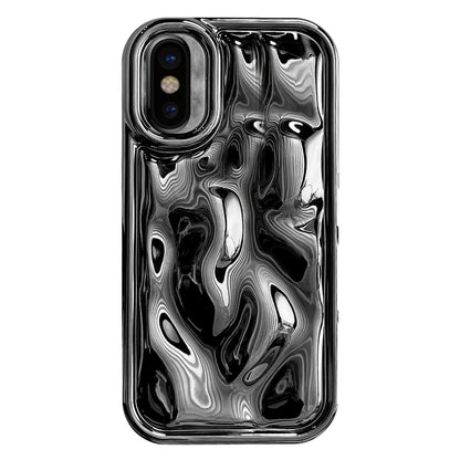 For iPhone XS Max Electroplating Meteorite Texture TPU Phone Case(Black) - More iPhone Cases by PMC Jewellery | Online Shopping South Africa | PMC Jewellery