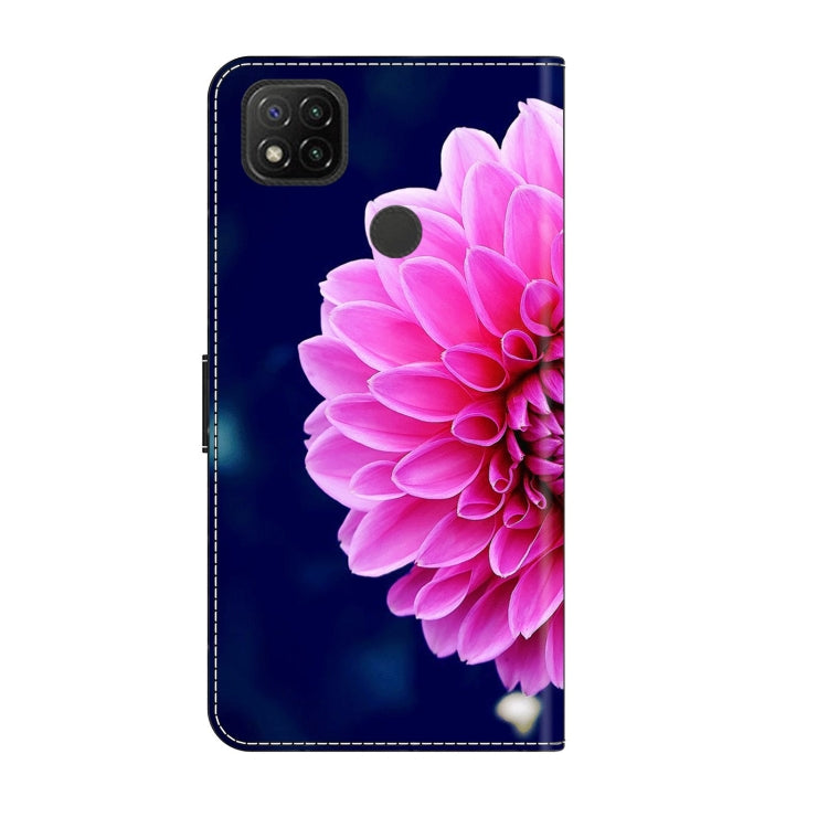 For Xiaomi Redmi 9C Crystal 3D Shockproof Protective Leather Phone Case(Pink Petals) - free shipping - PMC TechLife - Order now!
