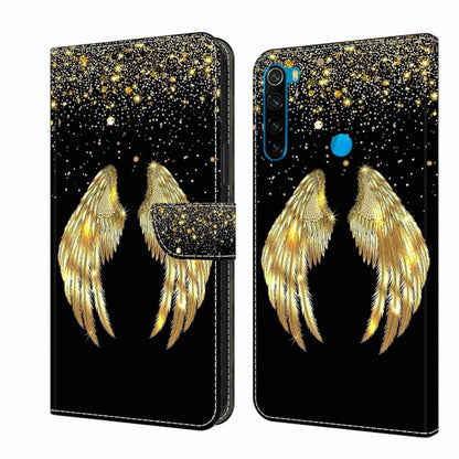 For Xiaomi Redmi Note 8 Crystal 3D Shockproof Protective Leather Phone Case(Golden Wings) - Xiaomi Cases by PMC Jewellery | Online Shopping South Africa | PMC Jewellery