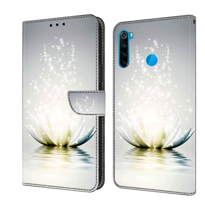 For Xiaomi Redmi Note 8T Crystal 3D Shockproof Protective Leather Phone Case(Light Lotus) - Xiaomi Cases by PMC Jewellery | Online Shopping South Africa | PMC Jewellery