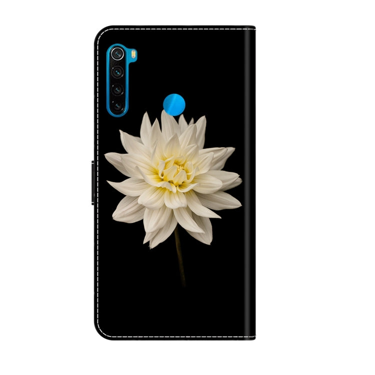 For Xiaomi Redmi Note 8T Crystal 3D Shockproof Protective Leather Phone Case(White Flower) - Xiaomi Cases by PMC Jewellery | Online Shopping South Africa | PMC Jewellery