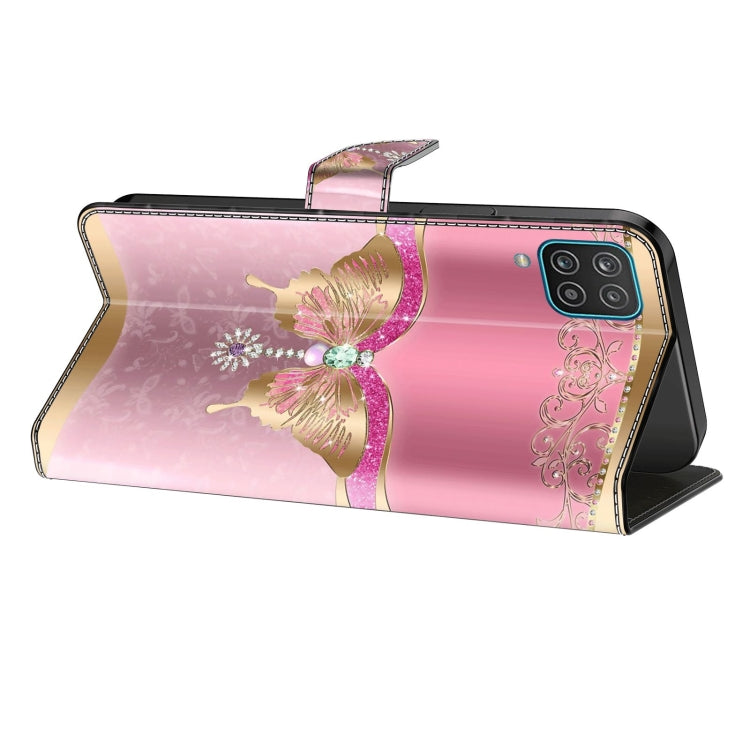 For Xiaomi Redmi Note 10 4G Crystal 3D Shockproof Protective Leather Phone Case(Pink Bottom Butterfly) - free shipping - PMC TechLife - Order now!