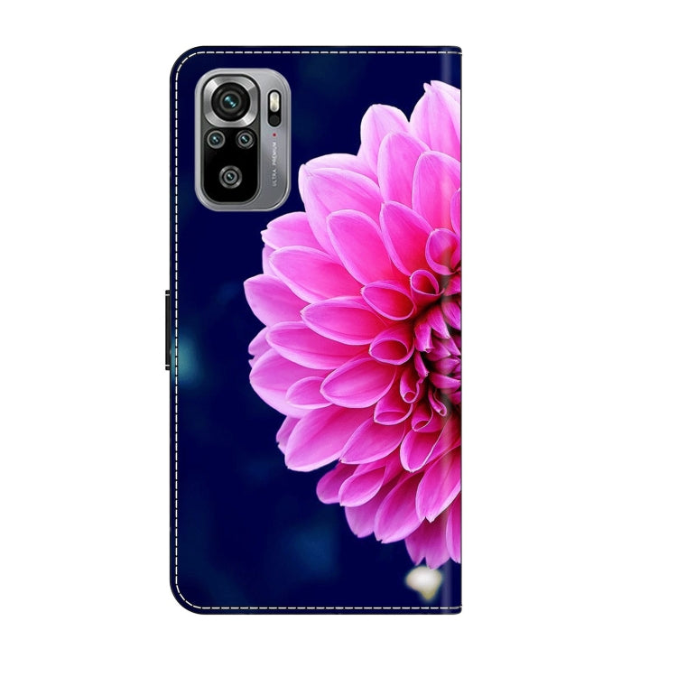 For Xiaomi Redmi Note 10 4G Crystal 3D Shockproof Protective Leather Phone Case(Pink Petals) - free shipping - PMC TechLife - Order now!