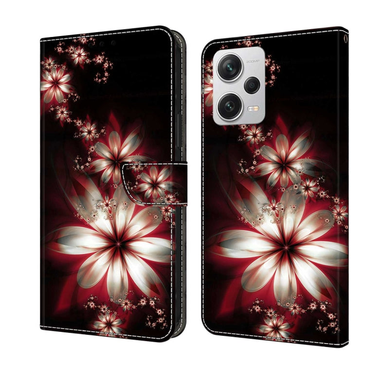 For Xiaomi Redmi Note 12 Pro+ Crystal 3D Shockproof Protective Leather Phone Case(Fantastic Flower) - Xiaomi Cases by PMC Jewellery | Online Shopping South Africa | PMC Jewellery