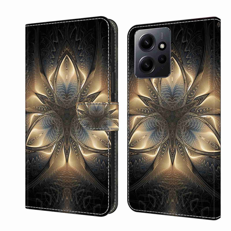 For Xiaomi Redmi Note 12 4G Crystal 3D Shockproof Protective Leather Phone Case(Luminous Building) - free shipping - PMC TechLife - Order now!