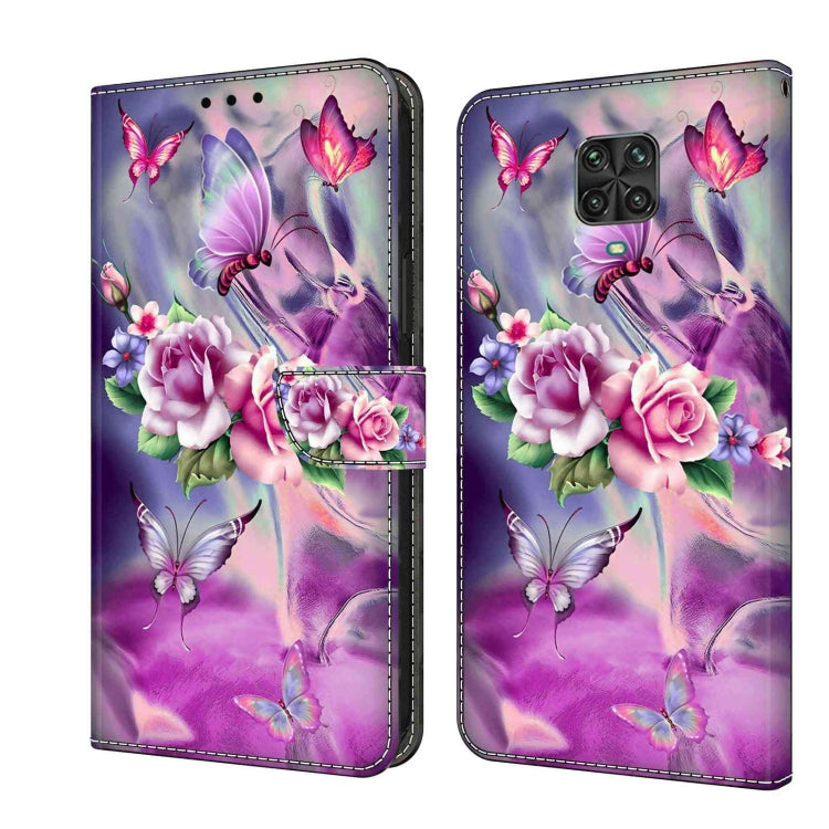 For Xiaomi Redmi Note 9 Pro Crystal 3D Shockproof Protective Leather Phone Case(Butterfly) - Xiaomi Cases by PMC Jewellery | Online Shopping South Africa | PMC Jewellery