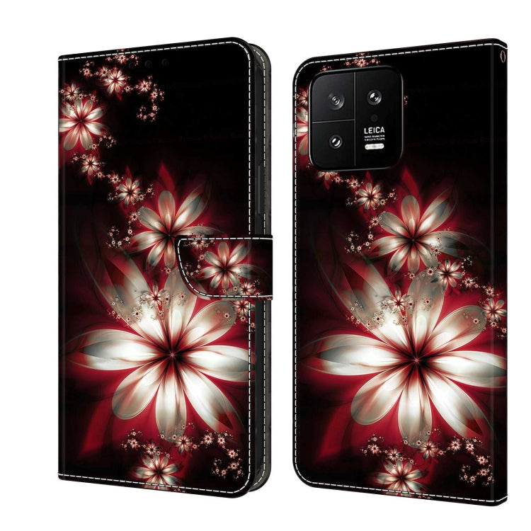 For Xiaomi 13 Crystal 3D Shockproof Protective Leather Phone Case(Fantastic Flower) - free shipping - PMC TechLife - Order now!