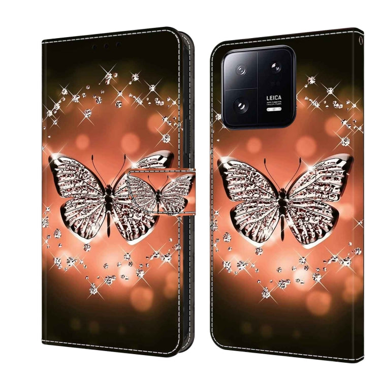 For Xiaomi 13 Pro Crystal 3D Shockproof Protective Leather Phone Case(Crystal Butterfly) - 13 Pro Cases by PMC Jewellery | Online Shopping South Africa | PMC Jewellery