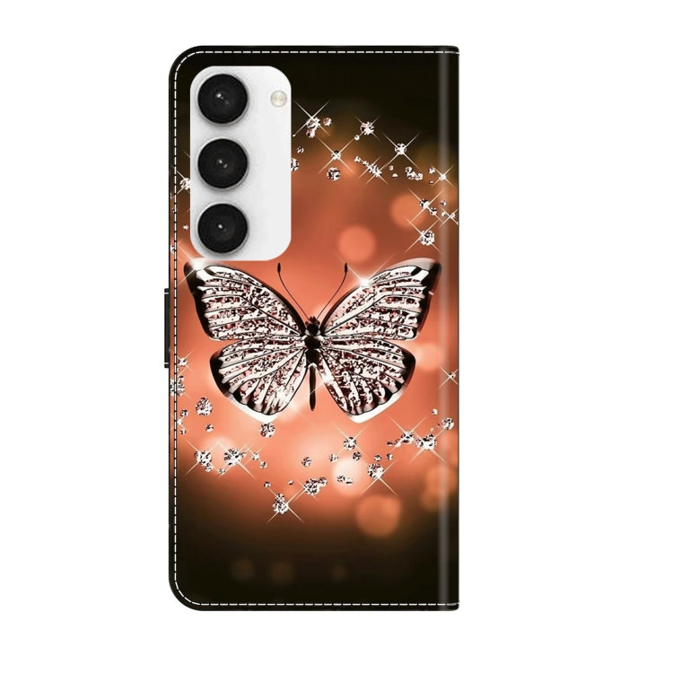 For Samsung Galaxy S23 Crystal 3D Shockproof Protective Leather Phone Case(Crystal Butterfly) - free shipping - PMC TechLife - Order now!