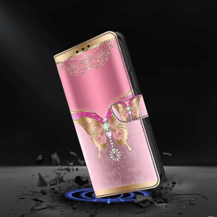 For Samsung Galaxy S23+ Crystal 3D Shockproof Protective Leather Phone Case(Pink Bottom Butterfly) - free shipping - PMC TechLife - Order now!
