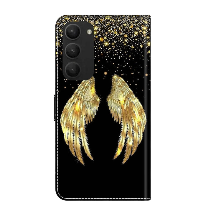 For Samsung Galaxy S23+ Crystal 3D Shockproof Protective Leather Phone Case(Golden Wings) - free shipping - PMC TechLife - Order now!