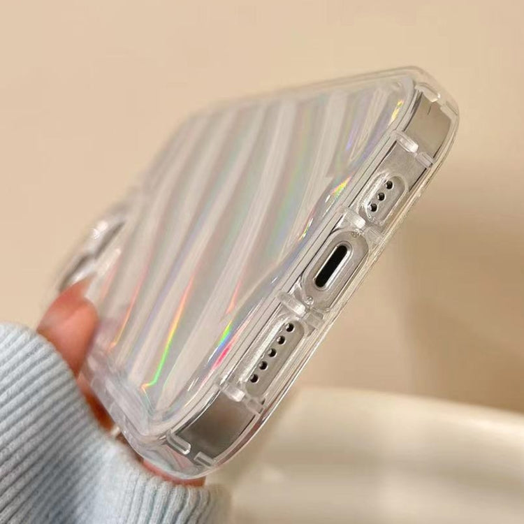 For iPhone 14 Laser Sequin Waves TPU Phone Case(Transparent) - iPhone 14 Cases by PMC Jewellery | Online Shopping South Africa | PMC Jewellery