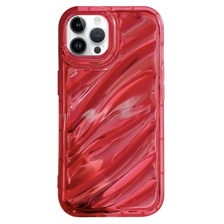 For iPhone 14 Pro Laser Sequin Waves TPU Phone Case(Red) - iPhone 14 Pro Cases by PMC Jewellery | Online Shopping South Africa | PMC Jewellery