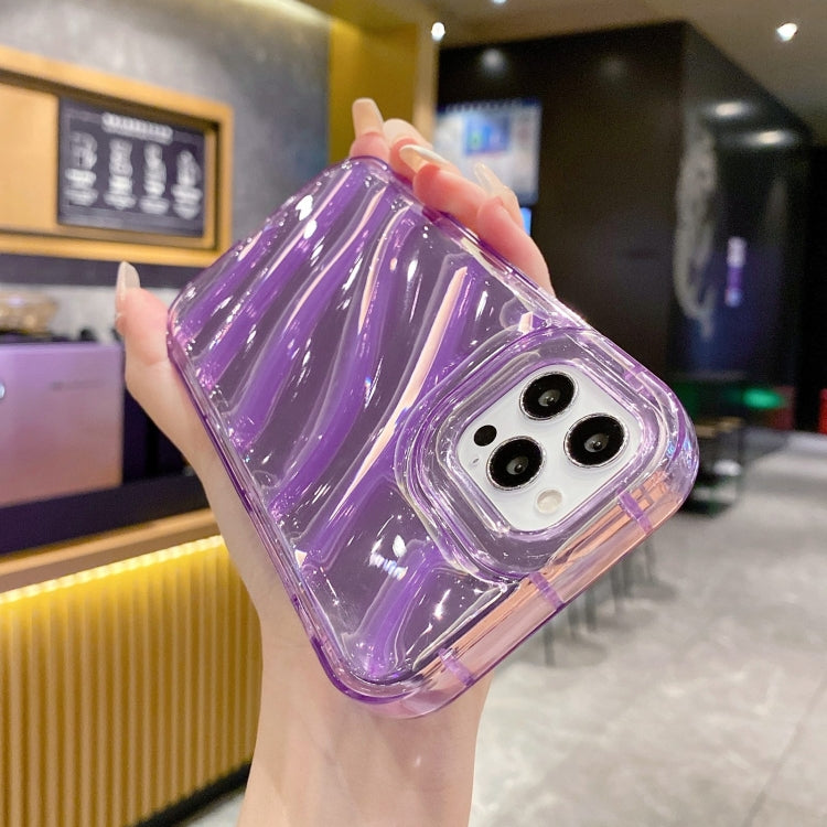 For iPhone 12 Laser Sequin Waves TPU Phone Case(Purple) - free shipping - PMC TechLife - Order now!