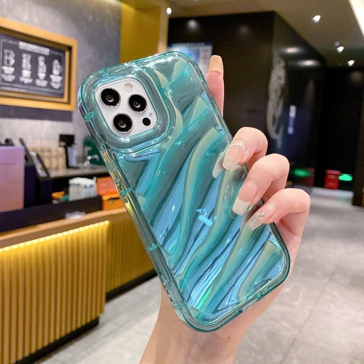 For iPhone 12 Pro Max Laser Sequin Waves TPU Phone Case(Blue) - free shipping - PMC TechLife - Order now!