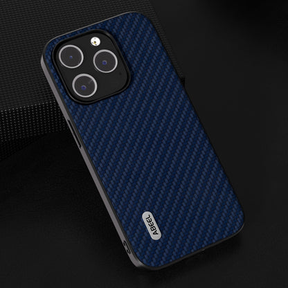 For iPhone 14 Pro Max ABEEL Carbon Fiber Texture Protective Phone Case(Dark Blue) - iPhone 14 Pro Max Cases by PMC Jewellery | Online Shopping South Africa | PMC Jewellery