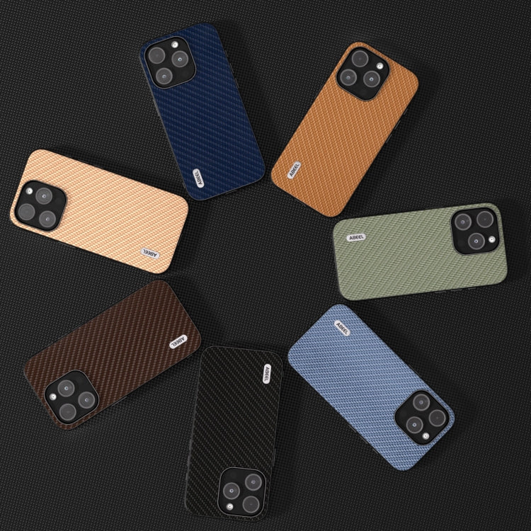 For iPhone 15 ABEEL Carbon Fiber Texture Protective Phone Case(Dark Brown) - free shipping - PMC TechLife - Order now!