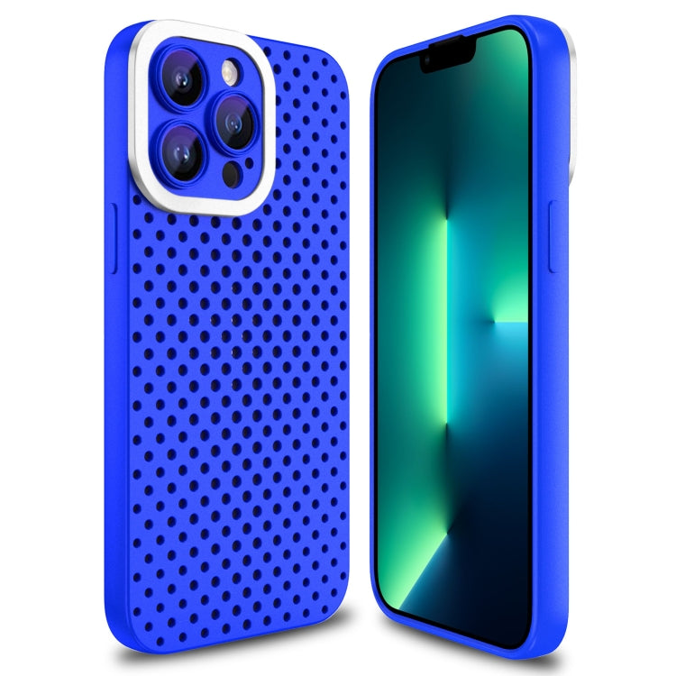 For iPhone 13 Pro Max Hollow Heat Dissipation TPU Phone Case(Blue) - iPhone 13 Pro Max Cases by PMC Jewellery | Online Shopping South Africa | PMC Jewellery