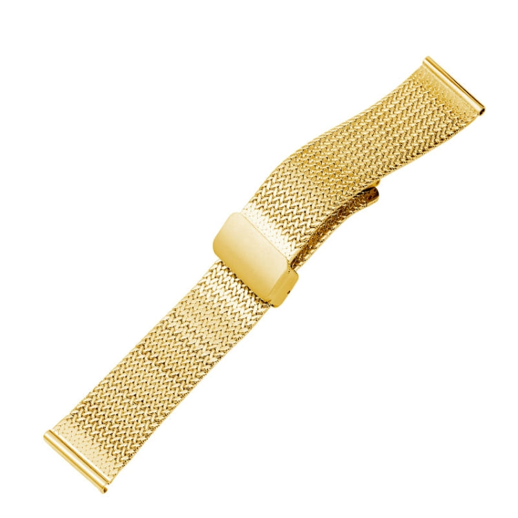 For Apple Watch 42mm Magnetic Buckle Herringbone Mesh Metal Watch Band(Gold) - Watch Bands by PMC Jewellery | Online Shopping South Africa | PMC Jewellery